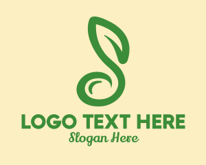 Music - Simple Musical Leaf logo design