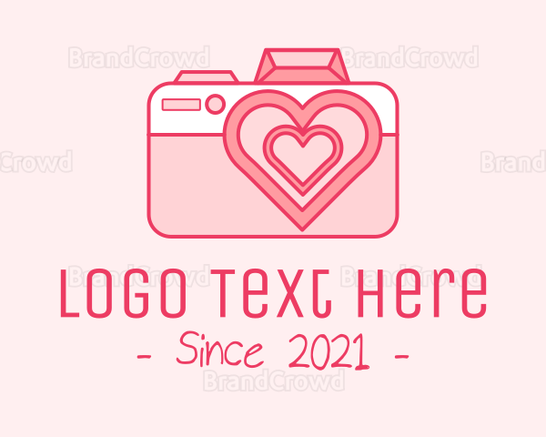 Pink Heart Camera Logo