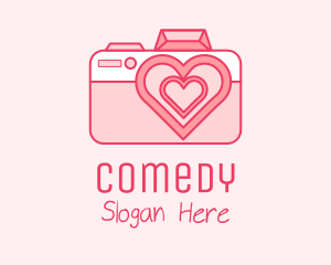 Pink Heart Camera Logo