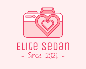 Heart - Pink Heart Camera logo design