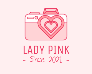 Pink Heart Camera logo design