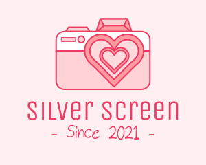 Digital Camera - Pink Heart Camera logo design