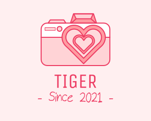 Pink Heart Camera logo design