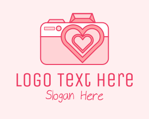 Pink Heart Camera Logo