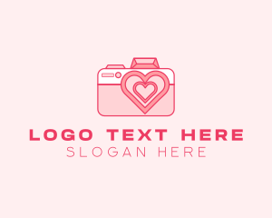 Pink Heart Camera logo design