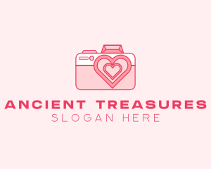 Pink Heart Camera logo design