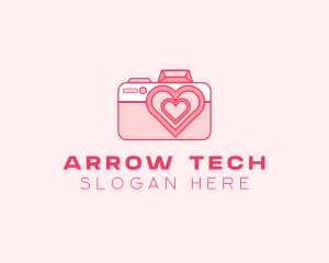 Pink Heart Camera logo design