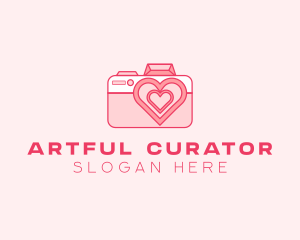 Pink Heart Camera logo design