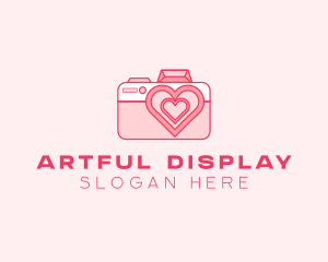 Pink Heart Camera logo design