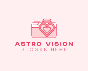 Pink Heart Camera logo design