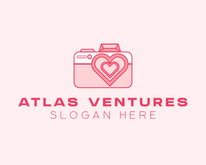 Pink Heart Camera logo design