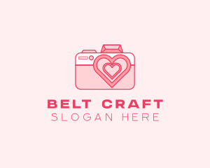 Pink Heart Camera logo design