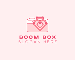 Pink Heart Camera logo design