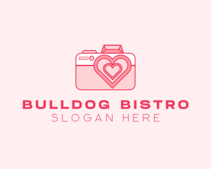 Pink Heart Camera logo design