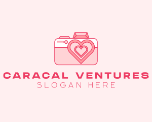 Pink Heart Camera logo design