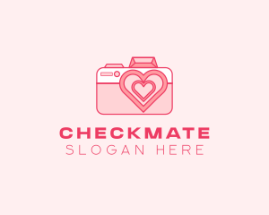 Pink Heart Camera logo design