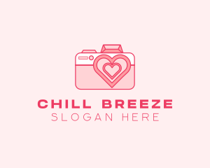 Pink Heart Camera logo design