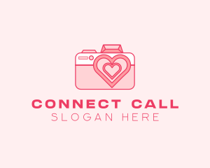 Pink Heart Camera logo design