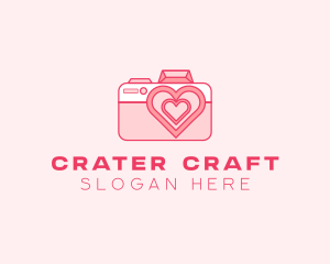 Pink Heart Camera logo design