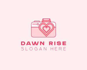 Pink Heart Camera logo design