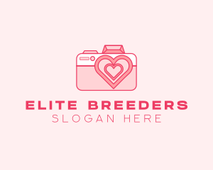 Pink Heart Camera logo design