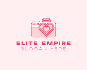 Pink Heart Camera logo design