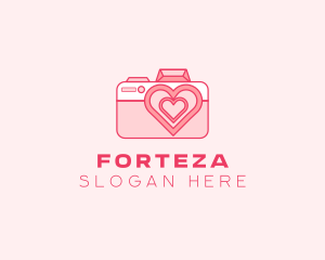 Pink Heart Camera logo design