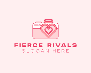 Pink Heart Camera logo design