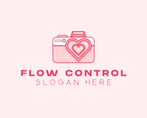 Pink Heart Camera logo design