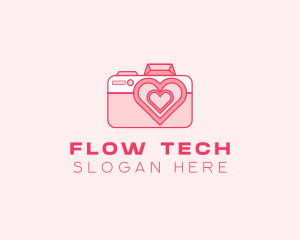 Pink Heart Camera logo design