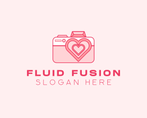 Pink Heart Camera logo design