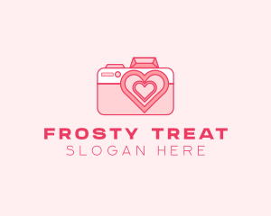 Pink Heart Camera logo design