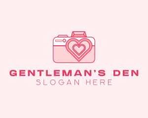 Pink Heart Camera logo design