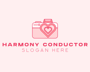 Pink Heart Camera logo design