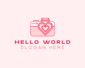 Pink Heart Camera logo design