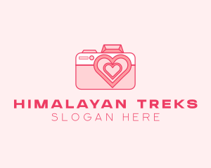 Pink Heart Camera logo design