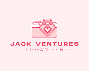 Pink Heart Camera logo design