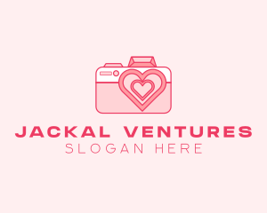 Pink Heart Camera logo design