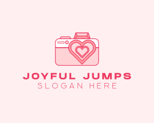 Pink Heart Camera logo design