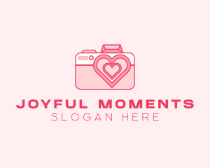 Pink Heart Camera logo design