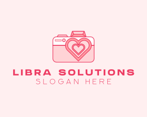 Pink Heart Camera logo design