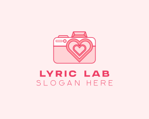 Pink Heart Camera logo design