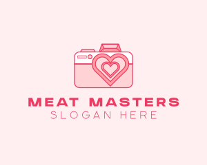 Pink Heart Camera logo design