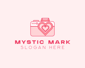 Pink Heart Camera logo design