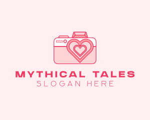 Pink Heart Camera logo design