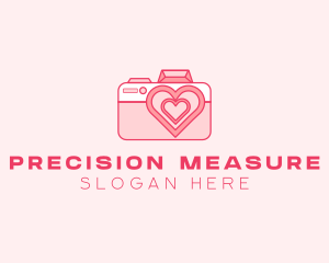 Pink Heart Camera logo design