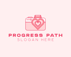 Pink Heart Camera logo design