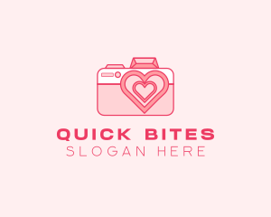 Pink Heart Camera logo design