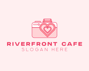 Pink Heart Camera logo design