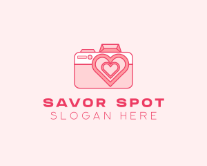 Pink Heart Camera logo design